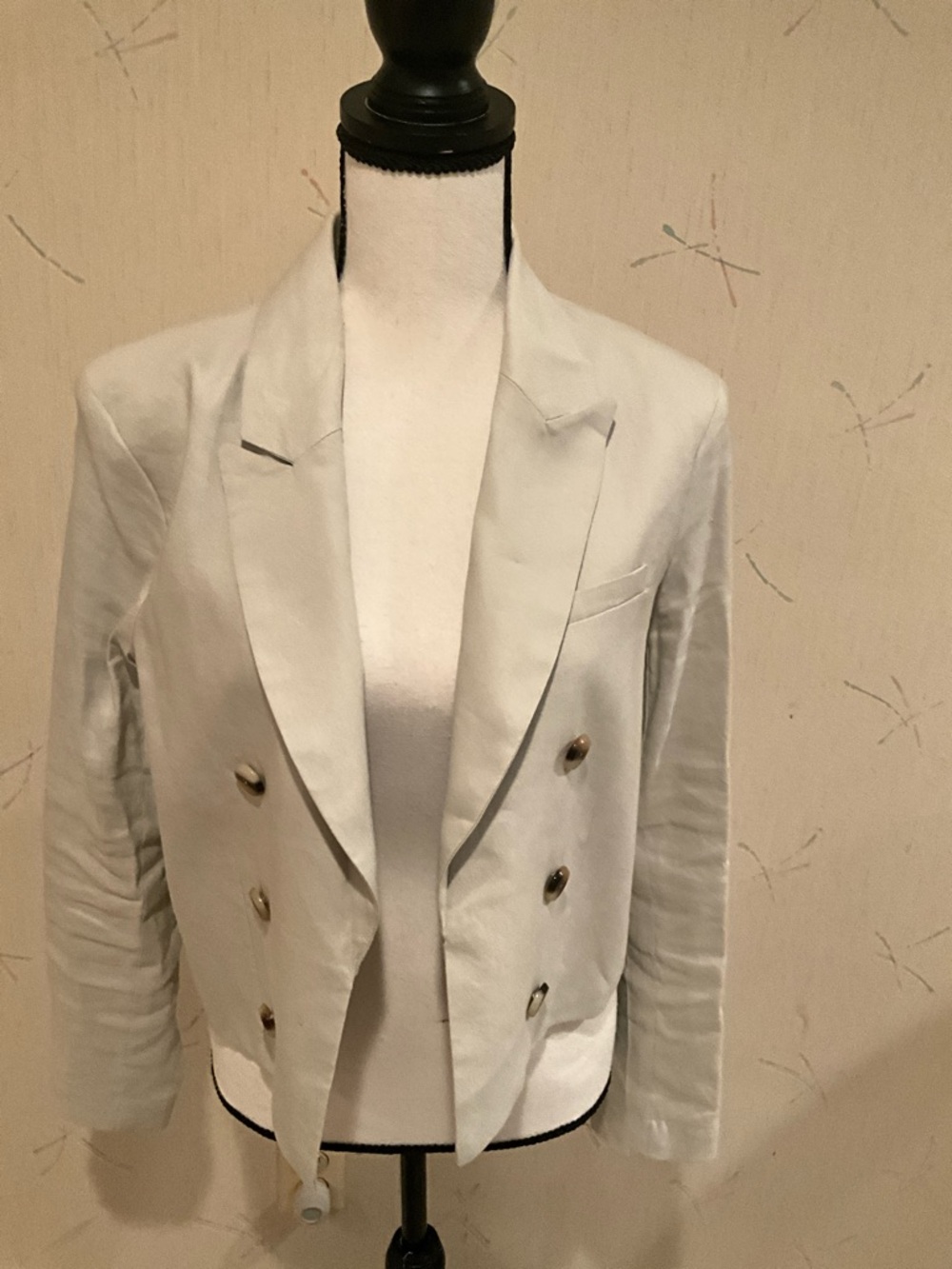 White Double-Breasted Women's Blazer